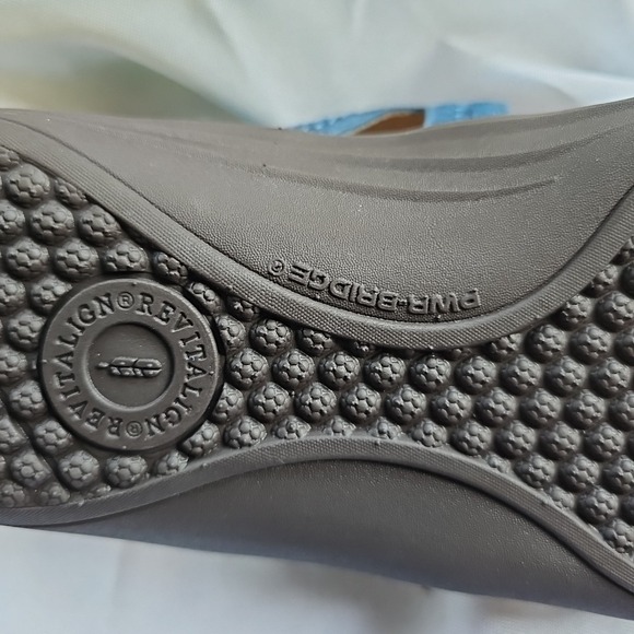 Revitalign Orthotic Suede Hook And Loop Sandal-Blue-Size 9B NEW-A687172 - Picture 5 of 8